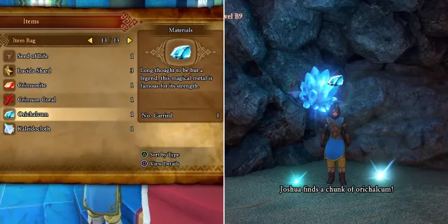 تصویر در بازی Dragon Quest 11 در چه محلی دنبال Orichalcum بگردیم ؟