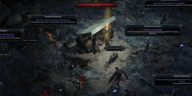 تصویر راهنمای Expedition در Path of Exile 2، توضیح Passives, Artifacts & Rewards