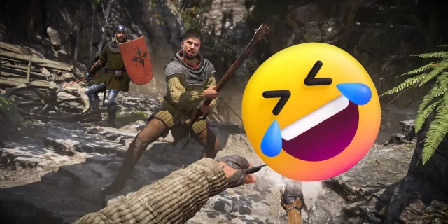 تصویر باگ خنده‌دار Kingdom Come: Deliverance 2 باعث سر خوردن NPC‌ها