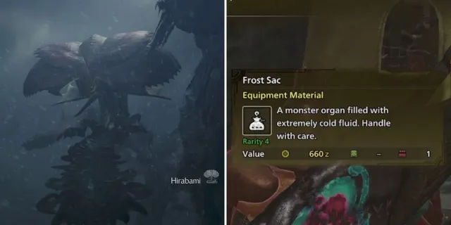 تصویر آموزش گرفتن کیسه Frost Sacs در Monster Hunter Wilds