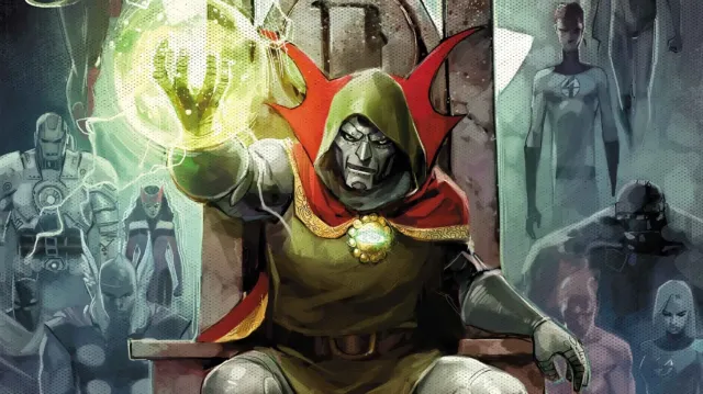 تصویر مارول One World Under Doom شماره 1 سلطنت Doctor Doom بر جهان مارول را پیش‌نمایش می‌کند.