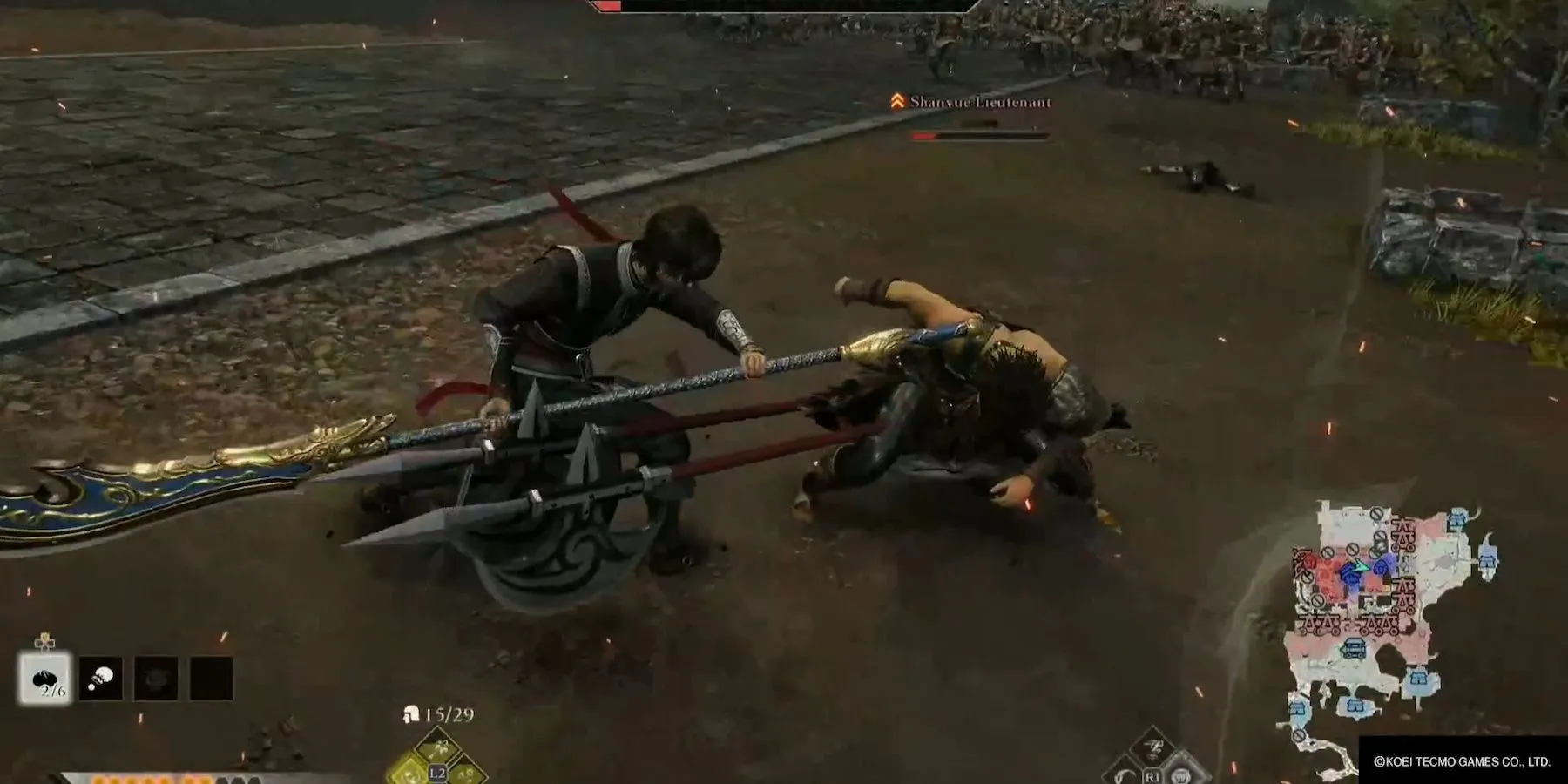 تصویر صفحه نمایش حمله به پایان تیغه هلالی در Dynasty Warriors Origins
