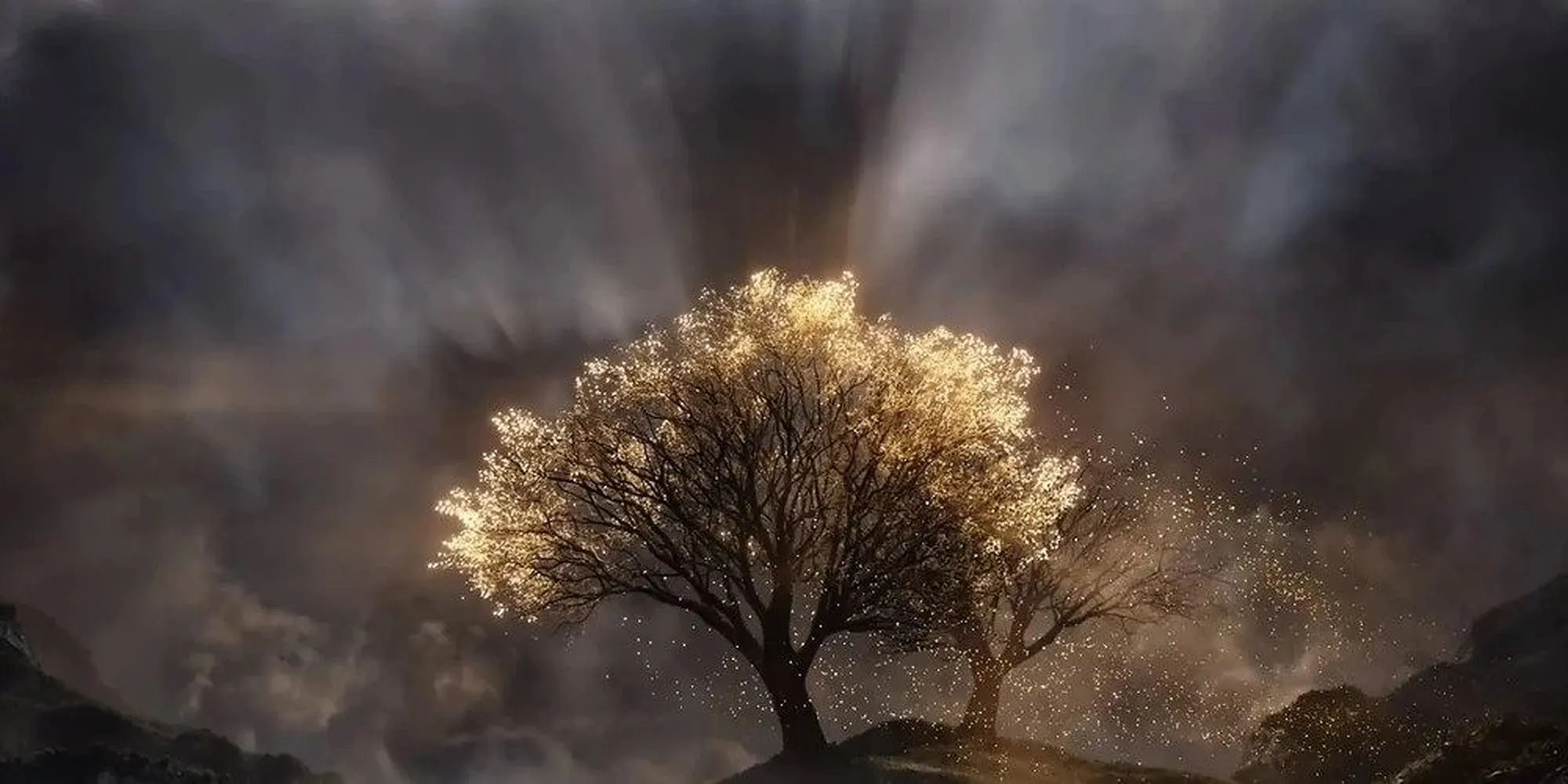 The shadow of Morgoth looms over the Two Trees