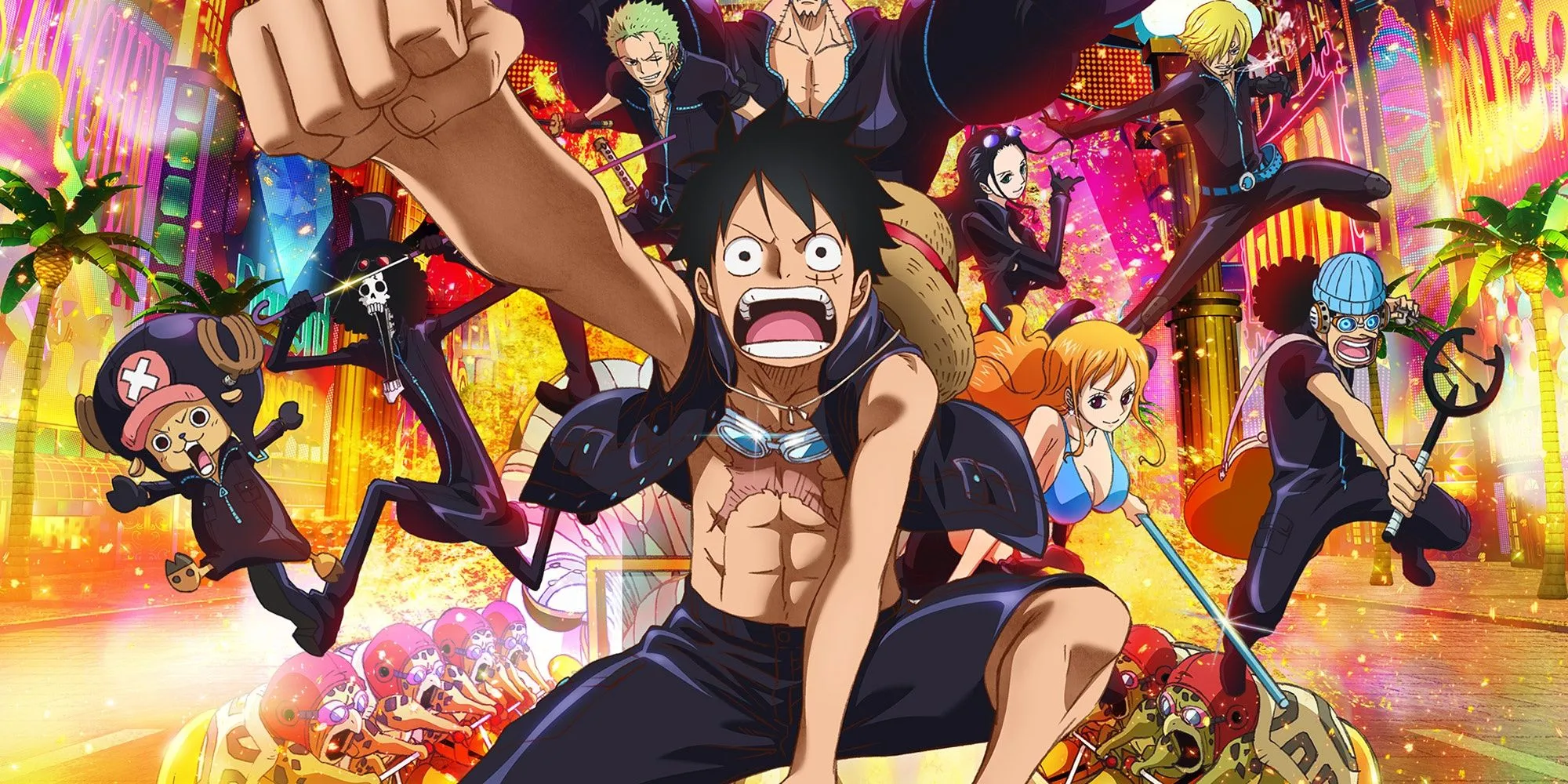 دزدان دریایی کلاه حصیری در فیلم One Piece: Gold با هم ژست می گیرند