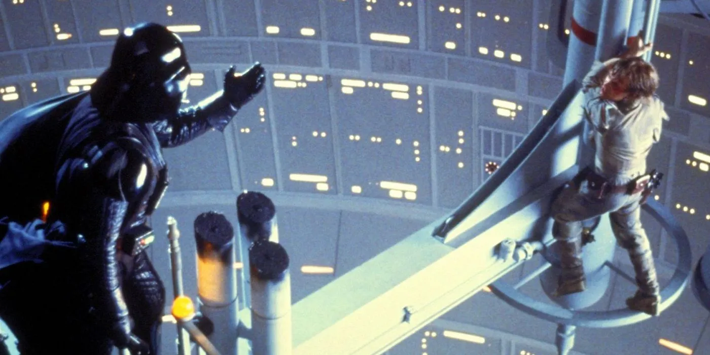 دارث ویدر راز خود را برای لوک اسکای واکر در Empire Strikes Back افشا می کند