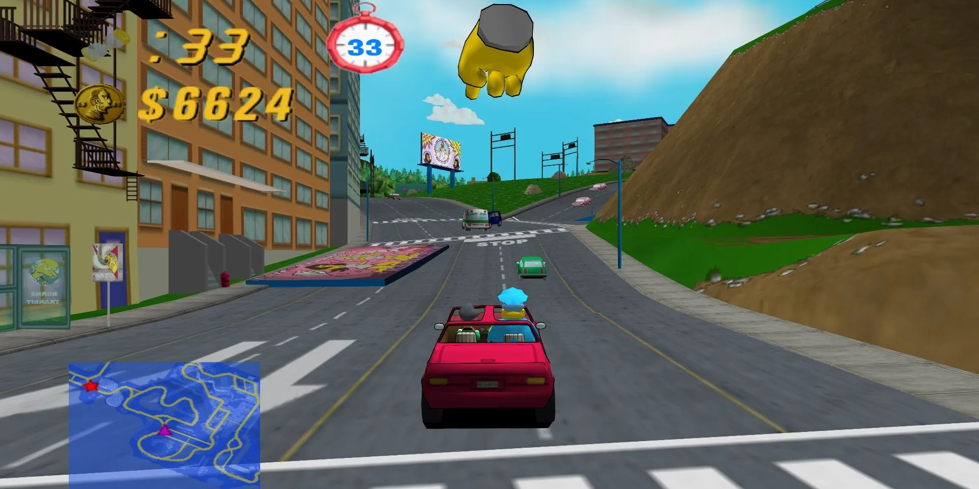 Apu driver Chief Wiggum در The Simpsons: Road Rage