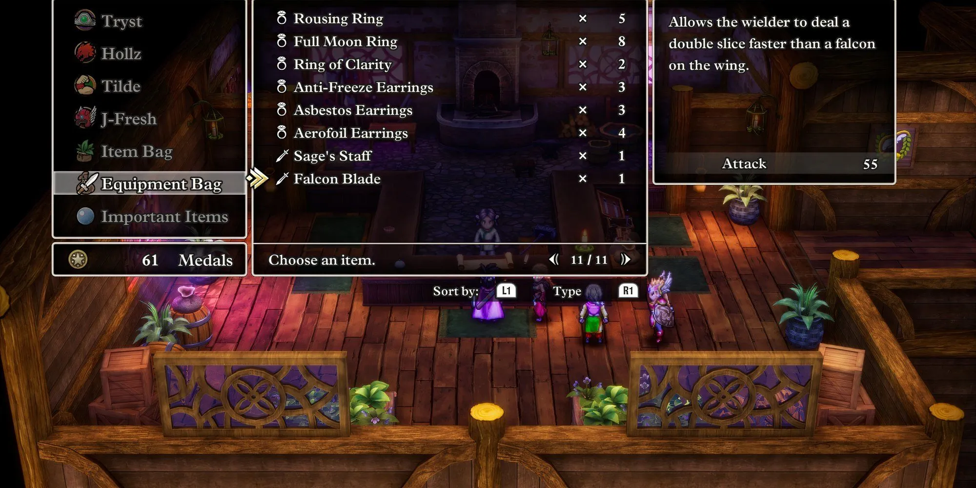 سلاح Falcon Blade در Dragon Quest 3 HD-2D Remake