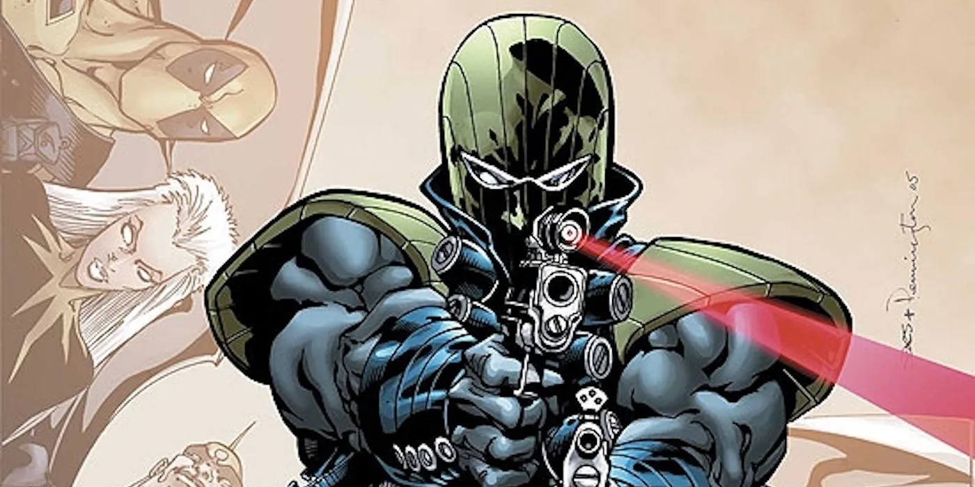 Agent Zero in Marvel Comics holding a gun